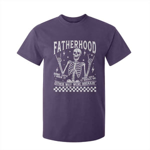 Rockin' Fatherhood Skeleton T Shirt For Kid Funny Dad Life Quote Gift for Fathers Day TS02 Purple Print Your Wear