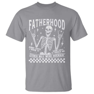 Rockin' Fatherhood Skeleton T Shirt Funny Dad Life Quote Gift for Fathers Day TS02 Sport Gray Print Your Wear