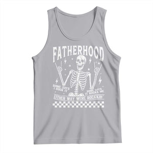 Rockin' Fatherhood Skeleton Tank Top Funny Dad Life Quote Gift for Fathers Day TS02 Athletic Heather Print Your Wear