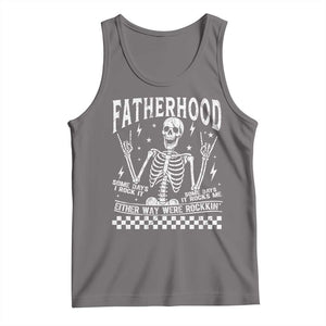 Rockin' Fatherhood Skeleton Tank Top Funny Dad Life Quote Gift for Fathers Day TS02 Deep Heather Print Your Wear