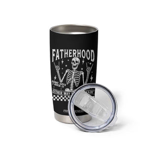 Rockin' Fatherhood Skeleton Tumbler Cup Funny Dad Life Quote Gift for Fathers Day TS02 Print Your Wear