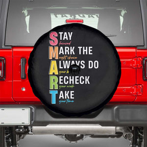 SMART Stay Focused Mark The Right Choice Spare Tire Cover Test Day Teacher TS11 Black Print Your Wear