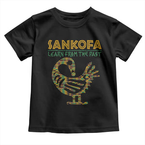 Sankofa Learn From The Past Toddler T Shirt African Bird Black History Akan Pattern TS11 Black Print Your Wear