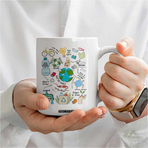 Save The Planet Coffee Mug Earth Day Protect Nature Environmental Recycling TS02 Print Your Wear