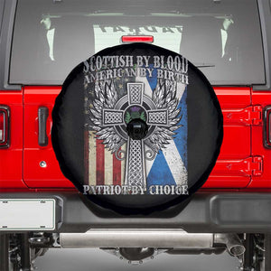 Scottish American Spare Tire Cover Scottish By Blood American By Birth Patriot By Choice TS11 Black Print Your Wear