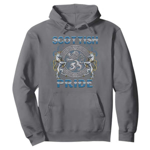 Scottish Pride Hoodie Lion Rampant Unicorns Scottish Flag TS11 Charcoal Print Your Wear