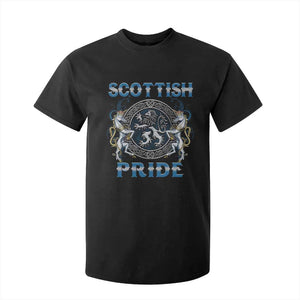 Scottish Pride T Shirt For Kid Lion Rampant Unicorns Scottish Flag TS11 Black Print Your Wear
