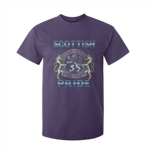 Scottish Pride T Shirt For Kid Lion Rampant Unicorns Scottish Flag TS11 Purple Print Your Wear