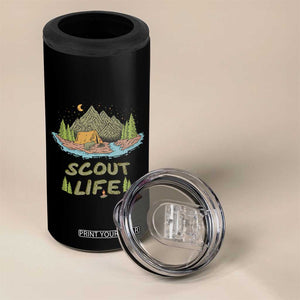 Scout Camping 4 in 1 Can Cooler Tumbler Scout Camping Life Hiking Camping Outdoors Troop Leader TS02 Print Your Wear