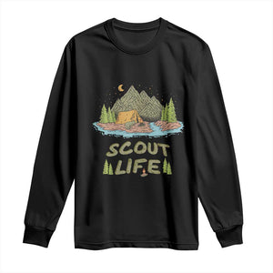 Scout Camping Long Sleeve Shirt Scout Camping Life Hiking Camping Outdoors Troop Leader TS02 Black Print Your Wear