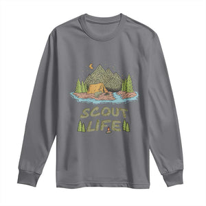 Scout Camping Long Sleeve Shirt Scout Camping Life Hiking Camping Outdoors Troop Leader TS02 Charcoal Print Your Wear