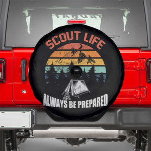Scout Camping Spare Tire Cover Scout Camping Always Be Prepared Hiking Camping Outdoors Troop Leader TS02 Black Print Your Wear