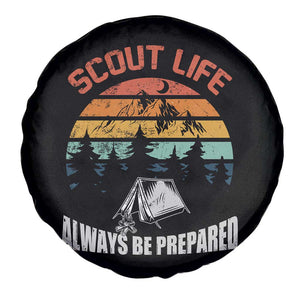Scout Camping Spare Tire Cover Scout Camping Always Be Prepared Hiking Camping Outdoors Troop Leader TS02 Print Your Wear