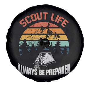 Scout Camping Spare Tire Cover Scout Camping Always Be Prepared Hiking Camping Outdoors Troop Leader TS02 Print Your Wear