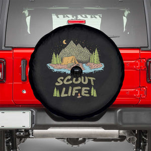 Scout Camping Spare Tire Cover Scout Camping Life Hiking Camping Outdoors Troop Leader TS02 Black Print Your Wear
