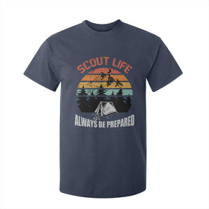 Scout Camping T Shirt For Kid Scout Camping Always Be Prepared Hiking Camping Outdoors Troop Leader TS02 Navy Print Your Wear