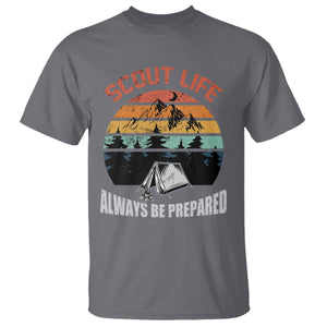 Scout Camping T Shirt Scout Camping Always Be Prepared Hiking Camping Outdoors Troop Leader TS02 Charcoal Print Your Wear