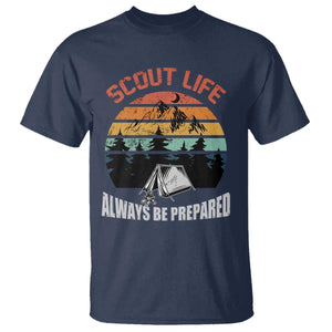 Scout Camping T Shirt Scout Camping Always Be Prepared Hiking Camping Outdoors Troop Leader TS02 Navy Print Your Wear