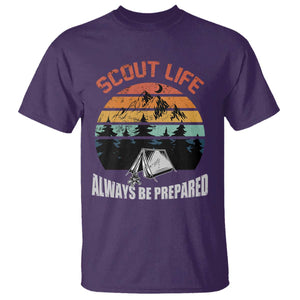 Scout Camping T Shirt Scout Camping Always Be Prepared Hiking Camping Outdoors Troop Leader TS02 Purple Print Your Wear