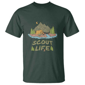 Scout Camping T Shirt Scout Camping Life Hiking Camping Outdoors Troop Leader TS02 Dark Forest Green Print Your Wear
