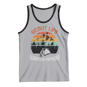Scout Camping Tank Top Scout Camping Always Be Prepared Hiking Camping Outdoors Troop Leader TS02 Athletic Heather Black Print Your Wear