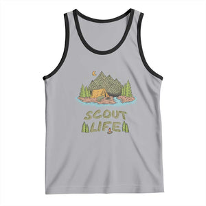 Scout Camping Tank Top Scout Camping Life Hiking Camping Outdoors Troop Leader TS02 Athletic Heather Black Print Your Wear