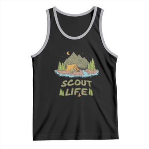 Scout Camping Tank Top Scout Camping Life Hiking Camping Outdoors Troop Leader TS02 Black Athletic Heather Print Your Wear