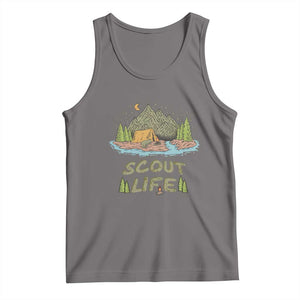 Scout Camping Tank Top Scout Camping Life Hiking Camping Outdoors Troop Leader TS02 Deep Heather Print Your Wear