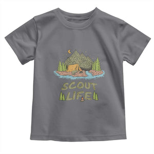 Scout Camping Toddler T Shirt Scout Camping Life Hiking Camping Outdoors Troop Leader TS02 Charcoal Print Your Wear