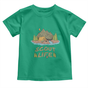 Scout Camping Toddler T Shirt Scout Camping Life Hiking Camping Outdoors Troop Leader TS02 Irish Green Print Your Wear