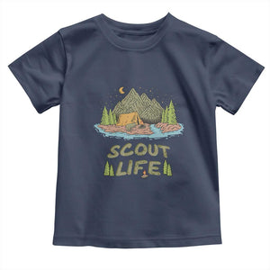 Scout Camping Toddler T Shirt Scout Camping Life Hiking Camping Outdoors Troop Leader TS02 Navy Print Your Wear