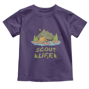 Scout Camping Toddler T Shirt Scout Camping Life Hiking Camping Outdoors Troop Leader TS02 Purple Print Your Wear