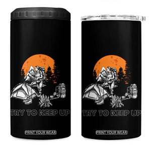 Scout Girl 4 in 1 Can Cooler Tumbler I Scout Like A Girl Try To Keep Up Hiking Camping Scouting TS02 One Size: 16 oz Black Print Your Wear