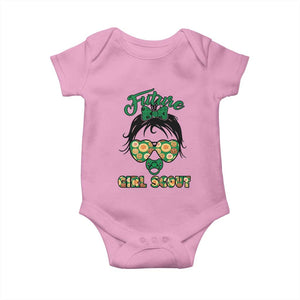 Scout Girl Cookie Dealer Baby Onesie Troop Leader Kidlife Little Bun TS02 Light Pink Print Your Wear
