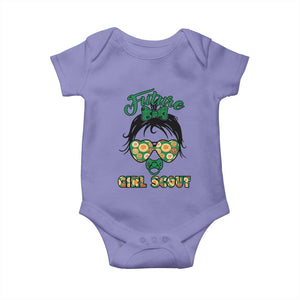Scout Girl Cookie Dealer Baby Onesie Troop Leader Kidlife Little Bun TS02 Violet Print Your Wear