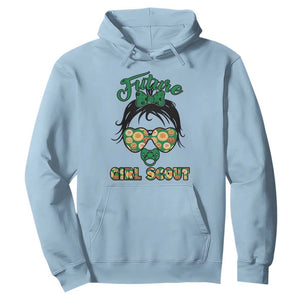 Scout Girl Cookie Dealer Hoodie Troop Leader Kidlife Little Bun TS02 Light Blue Print Your Wear