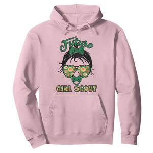 Scout Girl Cookie Dealer Hoodie Troop Leader Kidlife Little Bun TS02 Light Pink Print Your Wear