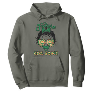 Scout Girl Cookie Dealer Hoodie Troop Leader Kidlife Little Bun TS02 Military Green Print Your Wear