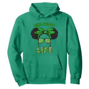 Scout Girl Cookie Dealer Hoodie Troop Leader Little Messy Bun TS02 Irish Green Print Your Wear