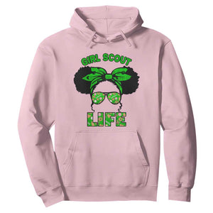 Scout Girl Cookie Dealer Hoodie Troop Leader Little Messy Bun TS02 Light Pink Print Your Wear