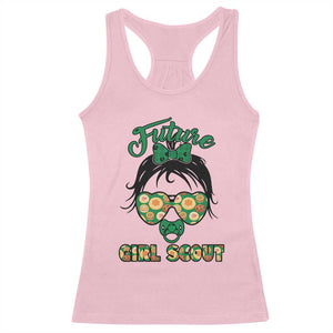Scout Girl Cookie Dealer Racerback Tank Top Troop Leader Kidlife Little Bun TS02 Light Pink Print Your Wear