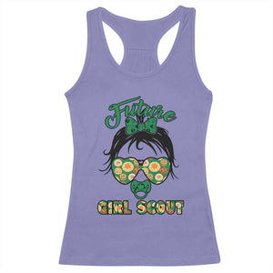 Scout Girl Cookie Dealer Racerback Tank Top Troop Leader Kidlife Little Bun TS02 Violet Print Your Wear