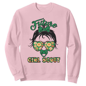 Scout Girl Cookie Dealer Sweatshirt Troop Leader Kidlife Little Bun TS02 Light Pink Print Your Wear