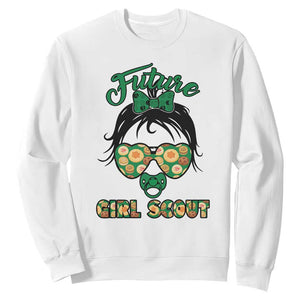 Scout Girl Cookie Dealer Sweatshirt Troop Leader Kidlife Little Bun TS02 White Print Your Wear