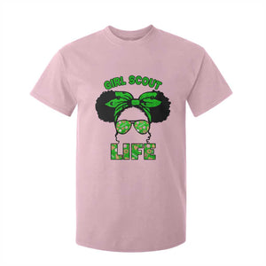 Scout Girl Cookie Dealer T Shirt For Kid Troop Leader Little Messy Bun TS02 Light Pink Print Your Wear