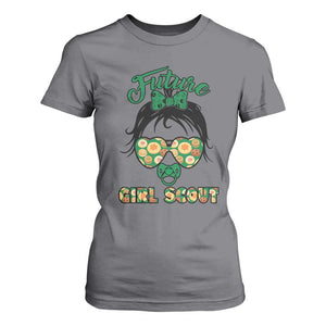 Scout Girl Cookie Dealer T Shirt For Women Troop Leader Kidlife Little Bun TS02 Charcoal Print Your Wear
