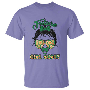 Scout Girl Cookie Dealer T Shirt Troop Leader Kidlife Little Bun TS02 Violet Print Your Wear