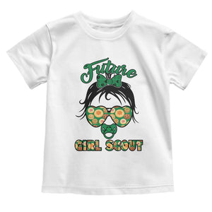 Scout Girl Cookie Dealer Toddler T Shirt Troop Leader Kidlife Little Bun TS02 White Print Your Wear