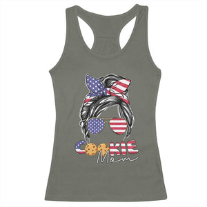 Scout Girl Mom Racerback Tank Top American Proud Cookie Mom Troop Leader Family Matching TS02 Military Green Print Your Wear