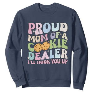 Scout Girl Mom Sweatshirt Proud Mom Of A Cookie Dealer Troop Leader Family Matching TS02 Navy Print Your Wear